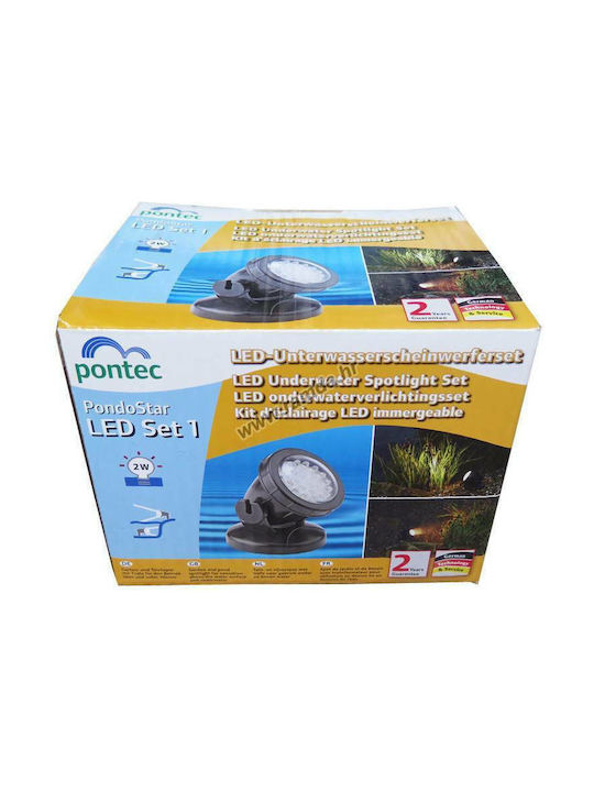 Pontec Outdoor Floor Lamp Projector LED Outdoor Space 2W IP68 Gray