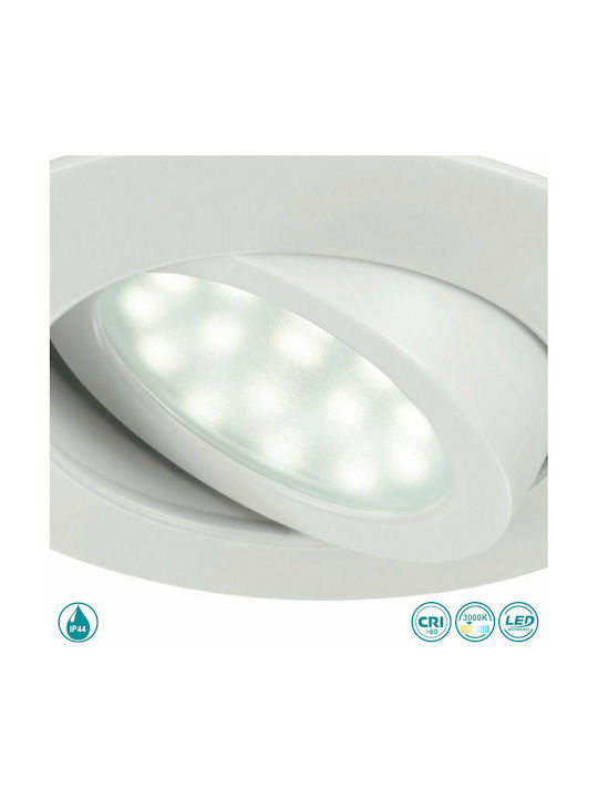 Fan Europe Zenit-5W BCO Round Metallic Recessed Spot with Integrated LED and Warm White Light White 2.5x2.5cm. 1pcs