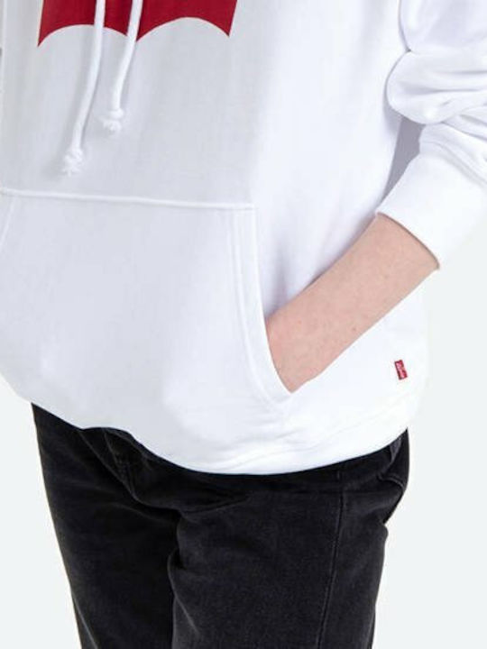 Graphic Standard Long Women's Sweatshirt Hooded White