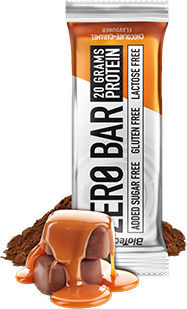 Biotech USA Zero Bar with Native Whey Isolate Proteinriegel mit 40% Protein & Geschmack Karamell Schokolade 20x50gr