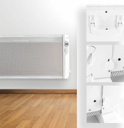 Rohnson Convectoare pardoseală 2000W Mica cu Termostat Electronic și WiFi 92.2x45.5cm Alb