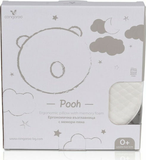 Cangaroo Бебешка Възглавница За Плагиоцефалия Memory Foam Pooh Бяла 56x52см