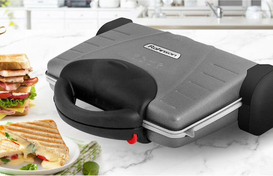 Rohnson Sandwich Maker Grill cu Plăci Ceramice Detasabile 2000W Gri