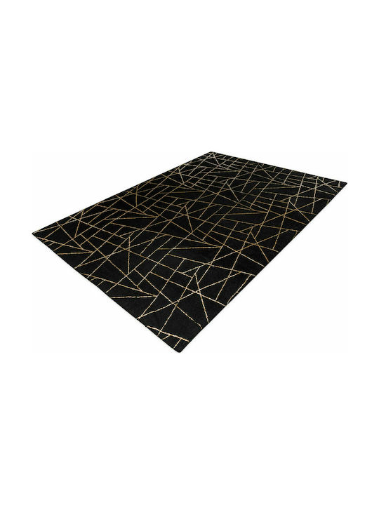 Arte Espina Lines Gem Rug Rectangular Black - Gold