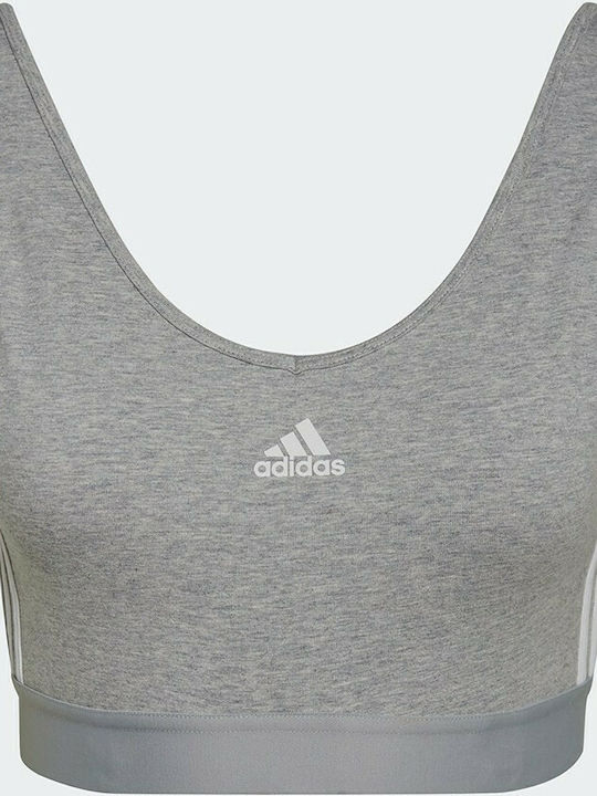Essentials 3 Stripes Frauen Sport-BHs Sport-BH Gray