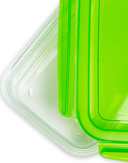 Hega Hogar Plastic Lunch Box Green 1200ml
