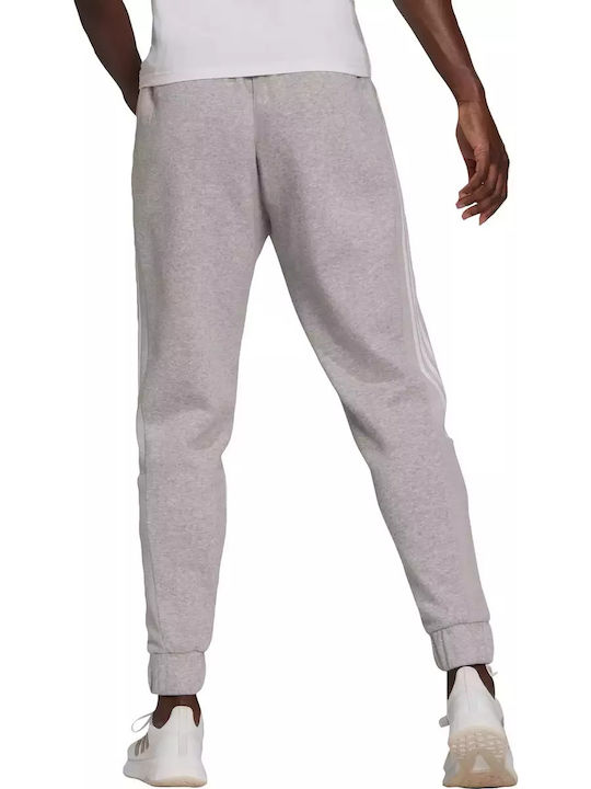 Adidas Essentials Colorblock Men's Fleece Sweatpants with Rubber Gray