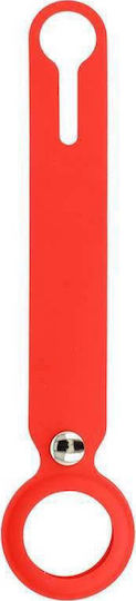 Slide Keychain Loop Case Θήκη Μπρελόκ Σιλικόνης για AirTag Red