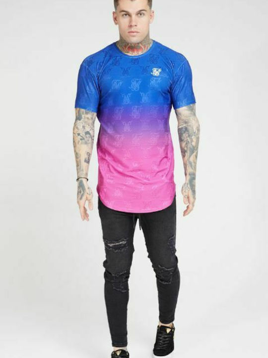 Monogram Fade Gym T-shirt Neon Blue