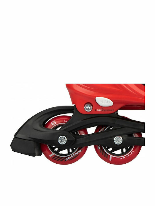 Nijdam Rad Racer Inline Einstellbar Rollers Rot Erwachsene/Kinder