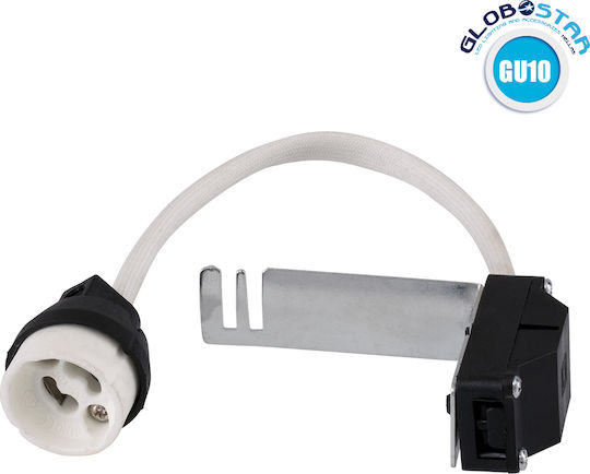 GloboStar Socket Extension for Socket GU10 in White color Set 1pcs 78950