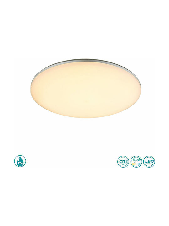 Globo Lighting Dori Πλαφονιέρα Οροφής Εξωτερικού Χώρου με Ενσωματωμένο LED σε Λευκό Χρώμα 32118-24