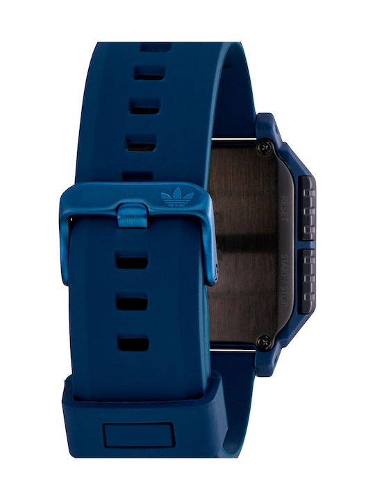 Adidas Archive R2 Ψηφιακό Ρολόι Χρονογράφος Μπαταρίας με Καουτσούκ Λουράκι σε Μπλε χρώμα