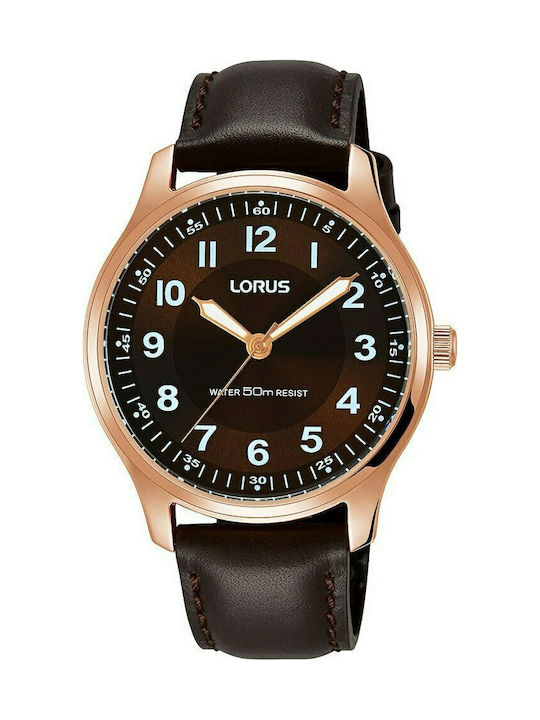 Lorus Watch with Leather Strap Brown