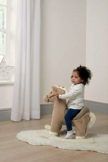 Mamas & Papas Bugsy Fabric Rocking Toy Horse for 12+ months Brown