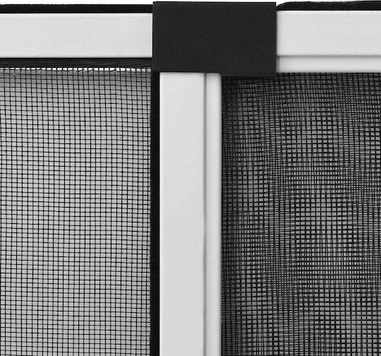 vidaXL Σίτα Παραθύρου Συρόμενη από Fiberglass Λευκή με Πλαίσιο 100x193cm