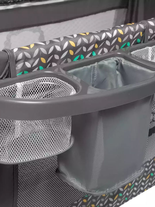 Lionelo Sven Plus Playpen 2 Levels with Changing Table & Mattress Turquoise-Grey 127x65cm