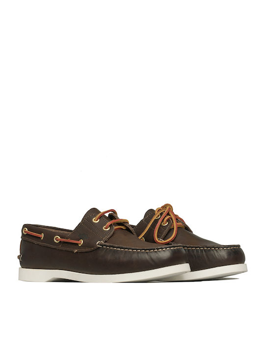 820 Δερμάτινα Ανδρικά Boat Shoes σε Ταμπά Χρώμα