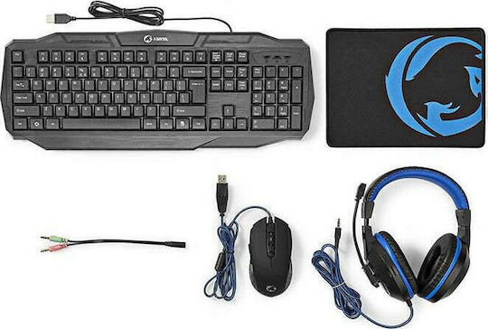 Nedis GCK41100BKUS Σετ Gaming Πληκτρολόγιο με RGB φωτισμό & Ποντίκι (Αγγλικό US)