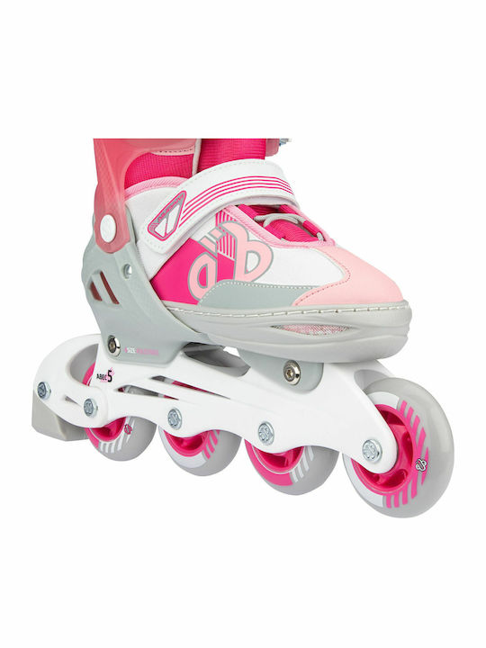 Nijdam Combo Bold Berry Inline Αυξομειούμενα Rollers Ροζ Παιδικά