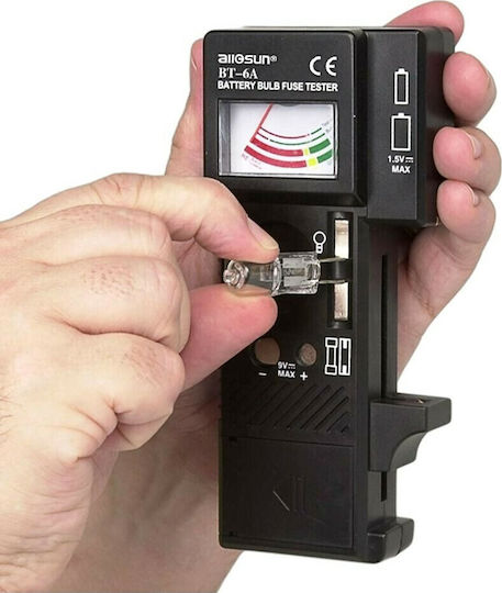 All-Sun 8939999002663 Αναλογικό Battery Tester με Πτυσσόμενη Υποδοχή & Λαμπτήρων BT6