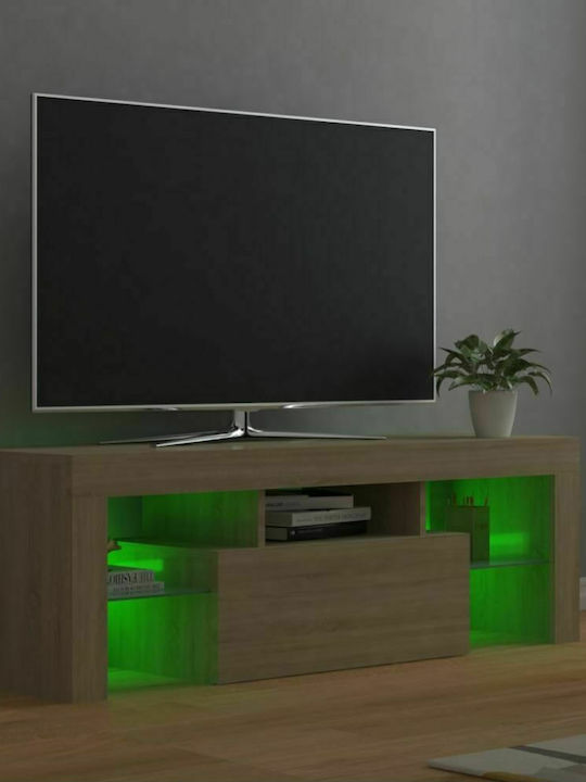 TV Stand with LED Lighting Sonoma M120xD35xH40cm