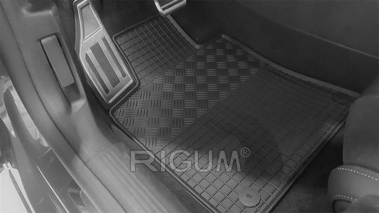 Rigum Set of Front and Rear Mats 4pcs for Peugeot 508 2018+ Black