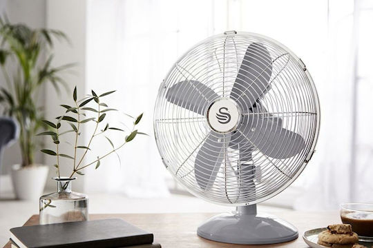 Swan SFA12620GRN Επιτραπέζιος Ανεμιστήρας 35W Διαμέτρου 30.48cm Γκρι