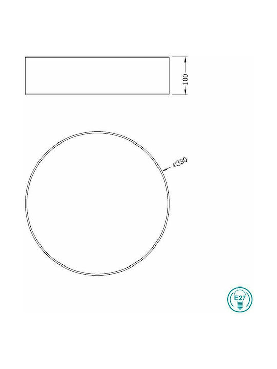 Globo Lighting Varios Ceiling Mount Light 38cm Multicolor with Socket E27