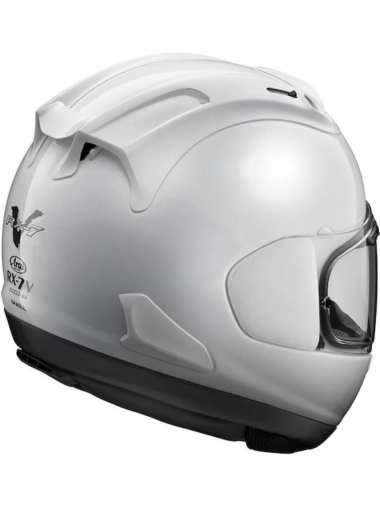 Arai RX-7V Diamond Plain White Motorcycle Helmet Full Face ECE 22.05 with Pinlock