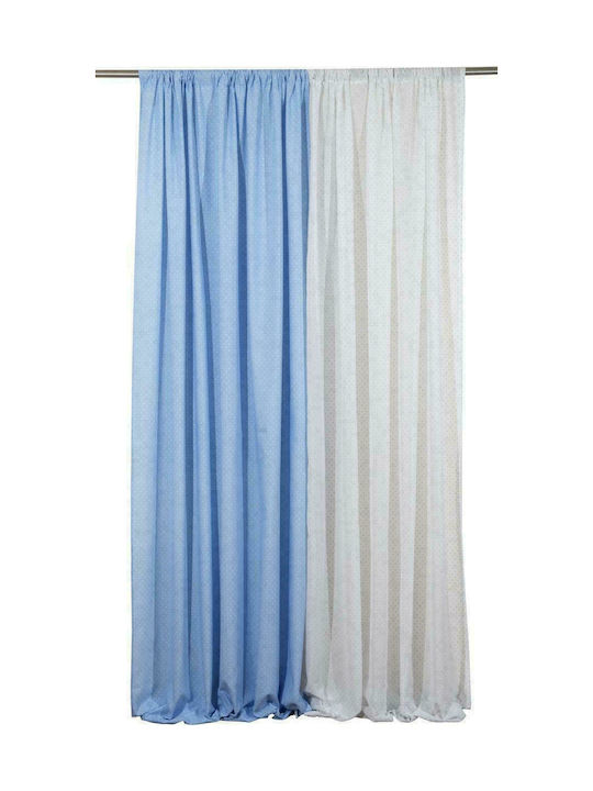 Viopros Kids Rod Pocket Curtain Κονφετί White 140x270cm