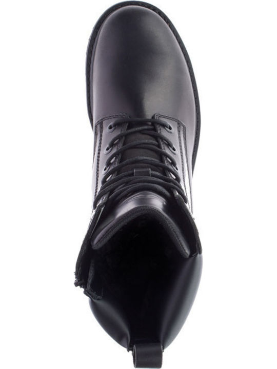 Leder Schwarz Stiefel