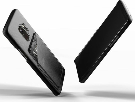 Mujjo Wallet Δερματίνης 1mm Μαύρο (Galaxy S9)