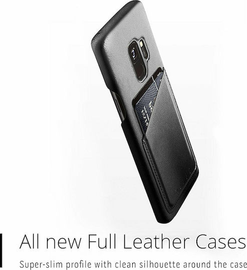 Mujjo Wallet Δερματίνης 1mm Μαύρο (Galaxy S9)