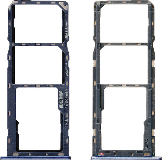 Samsung Βάση Κάρτας Sim & SD Μπλε για Galaxy A20s