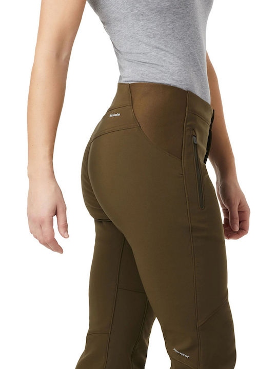 Women's Fabric Trousers Loose Fit Khaki