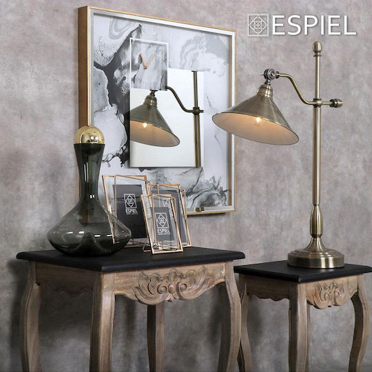 Espiel Ρολόι Τοίχου Μεταλλικό Μαύρο 60x60cm