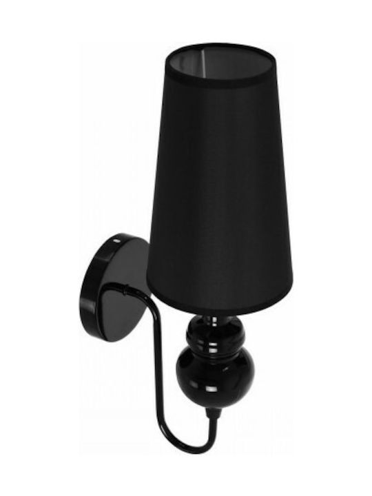 GloboStar Laura Modern Leuchte Wand mit Fassung E27 Schwarz 15x48cm