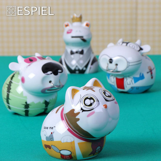 Espiel Крава Копилка Керамичен Зелен 12x12x13см