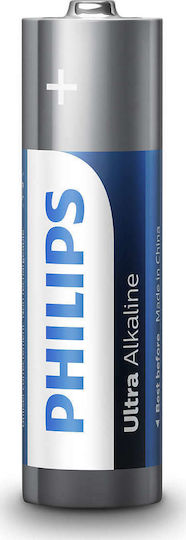 Philips 4 Pack Alkaline Batteries AA Ultra 1.5V LR6E4B/10