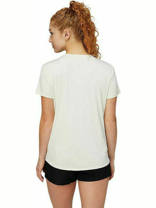 ASICS Damen Sportlich T-shirt Schnell trocknend Weiß