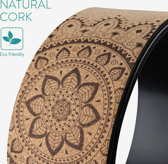 Navaris Cork Wheel Yoga Wheel in Brown Color