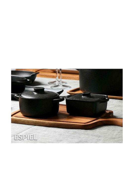 Espiel Oală Dreptunghiulară Ceramică Black 16x8.8cm 1buc