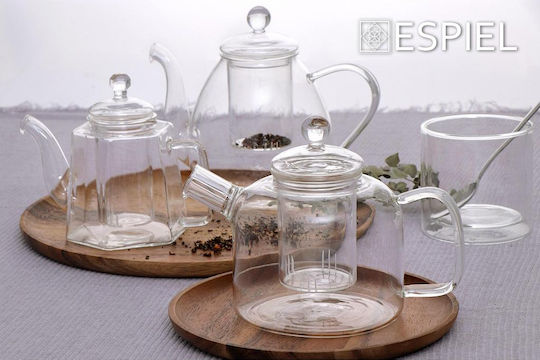 Espiel Σετ Τσαγιού με Φίλτρο Γυάλινο 350ml 2τμχ