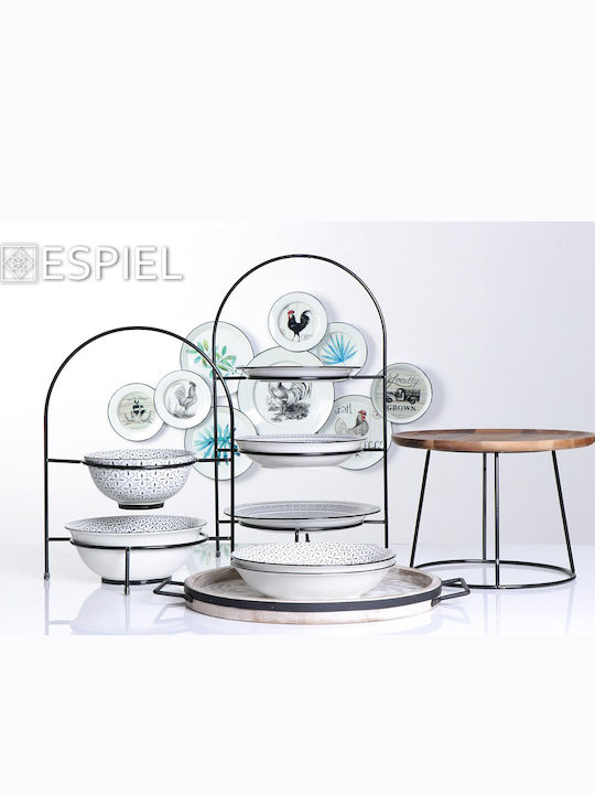 Espiel Μεταλλική Εταζέρα 1 Ορόφου Πολύχρωμη Ø19cm Π20xΜ25cm