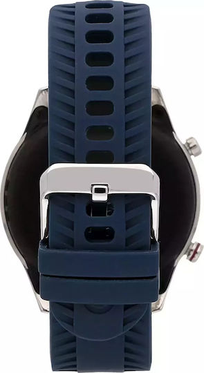 Sector S-02 46mm Smartwatch με Παλμογράφο (Blue Silicone Strap)