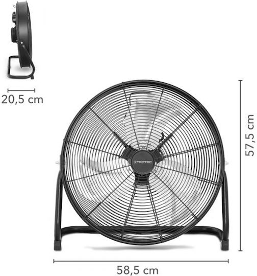 Trotec TVM 20 D Επαγγελματικός Ανεμιστήρας Επιτραπέζιος 120W Διαμέτρου 50cm