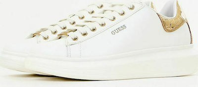 Guess Salerno Γυναικεία Sneakers Λευκά