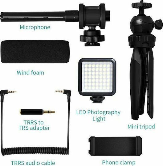 Maono AU-CM11PL Πυκνωτικό Μικρόφωνο Shock Mounted για Κάμερα