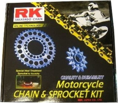 RK Chain & Sprocket Kit (14-37-420SB) for Honda Wave 110